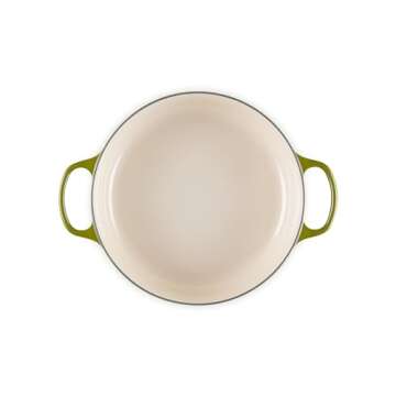 Le Creuset Enameled Cast Iron Signature Round Wide Oven, 6.75 qt., Olive