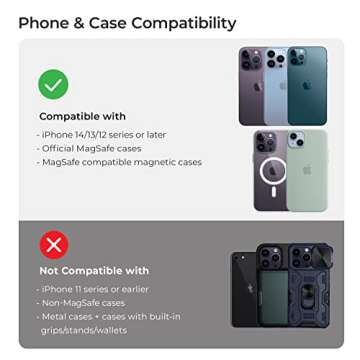 iOttie Velox MagSafe Compatible Air Vent Car Phone Holder in Astral Gray. Unversal Magnetic Car Phone Mount for iPhone 12/13/14/15/16 Series