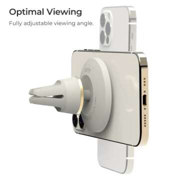 iOttie Velox MagSafe Compatible Air Vent Car Phone Holder in Astral Gray. Unversal Magnetic Car Phone Mount for iPhone 12/13/14/15/16 Series