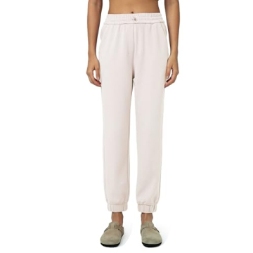 Colorfulkoala Women's High Waisted Ultra Soft Modal Joggers - Casual Lounge Pants in Pink Sude