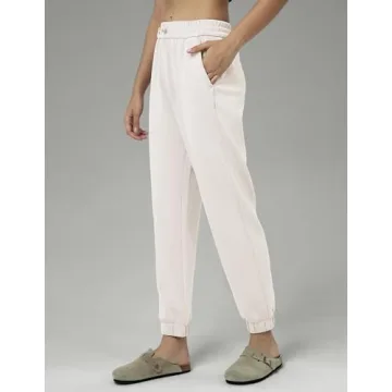 Colorfulkoala Women's Soft Modal Joggers in Pink Sude