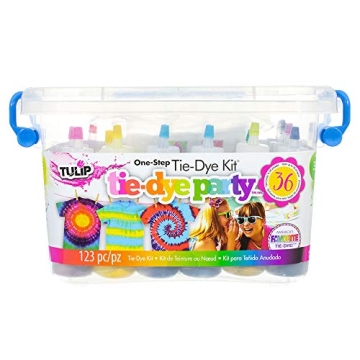 Craft County 123 Piece Tie-Dye Party Kit with 14 Colors and Easy Instructions