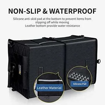 AstroAI Car Trunk Organizer Storage SUV for Car Seat Storage Luggage Box Cargo Organizer Collapsible with PE Panel + Foldable Cover +4 Securing Straps