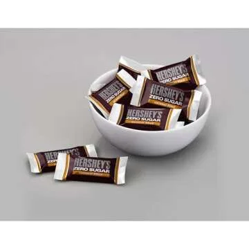 HERSHEY'S Zero Sugar Caramel Filled Chocolate Candy Bags, 3 oz (12 Count)
