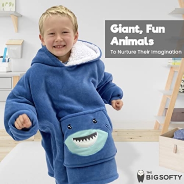 Big Softy Kids Blanket Hoodie for Ages 3-10, Cozy Fun, Stylish