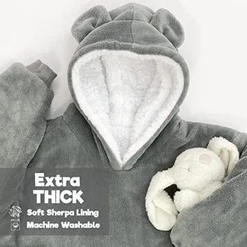 Big Softy Kids Blanket Hoodie for Ages 3-10, Cozy Fun, Stylish