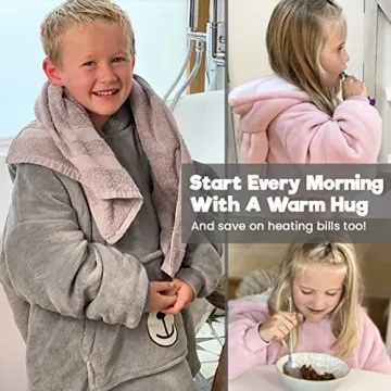 Big Softy Kids Blanket Hoodie for Ages 3-10, Cozy Fun, Stylish