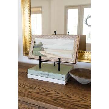 Petal Lane Beach Wall Art - Framed Antique Decor - Make Your Own Gallery Wall Frame Set - Dark Academia Wall Decor - Canvas Wall Art with Vintage Frame (Beach)