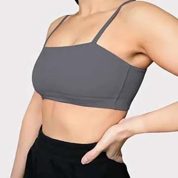 Aoxjox Women's Bandeau Sports Bra for Fitness Activities