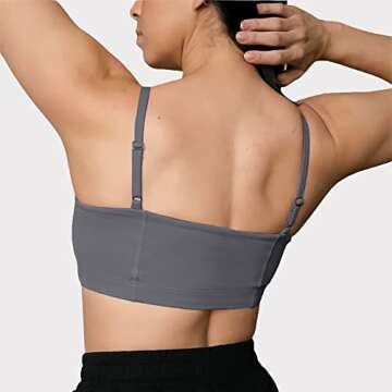 Aoxjox Women's Bandeau Sports Bra for Fitness Activities