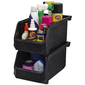 ReadySpace Stackable Plastic Storage Bins for All Spaces
