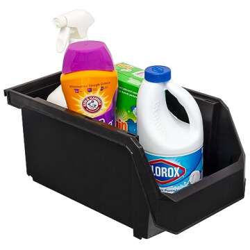 ReadySpace Stackable Plastic Storage Bins for All Spaces