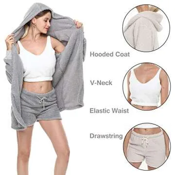 Womens Cozy Sherpa 3 Piece Outfit for Stylish Comfort