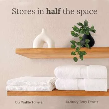 GILDEN TREE Waffle Hand Towels for Bathroom Quick Dry Towel Super Absorbent Thin 100% Cotton Hand Towels Lint Free, Hand Towels for Bathroom Set of 2, Classic Style (Seafoam)