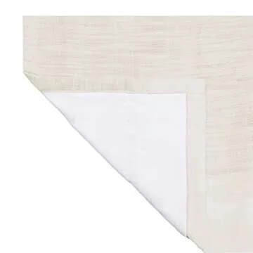 TWOPAGES Off White Pinch Pleat Curtain for Living Room 102 Inch Length, Double Layer Room Darkening Linen Look Window Curtain Panel, Privacy Drape with for Bedroom (1 Panel)