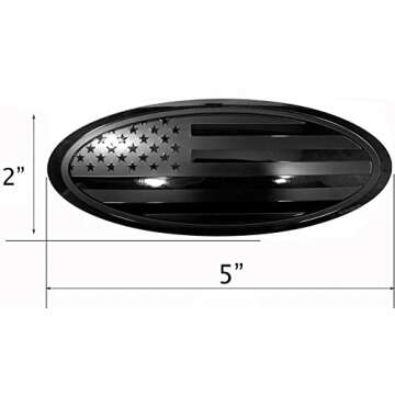 5 inch Overlay Tailgate Metal Emblem Compatible with Ford Bronco Sport (Black, 5")