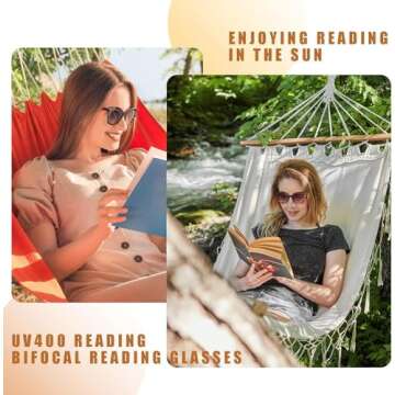 LADEESSE 4 Pack Bifocal Reading Sunglasses for Women Fashion Cateye Sun Readers Outdoor Reading Glas...