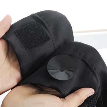 DREAM ART Anywhere Portable Blackout Curtain/Adjustable Blackout Shades/Temporary Blackout Blinds with Suction Cups for Nursery,Children Kids Bedroom or Travel Use,Black,1 pc W51xL71Inch(130X180cm)