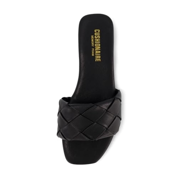 CUSHIONAIRE Stylish Vegan Sandals with Memory Foam Comfort