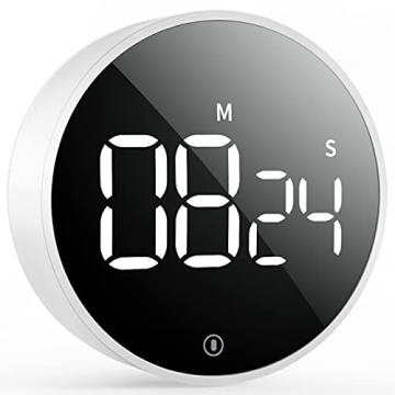 VOCOO Digital Kitchen Timer - Magnetic Countdown Countup Timer with Large LED Display Volume Adjusta...
