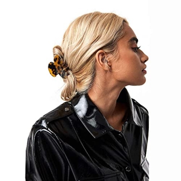 French Design Barrettes Tortoise Leopard Print Hair Clips