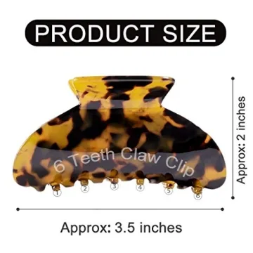 French Design Barrettes Tortoise Leopard Print Hair Clips