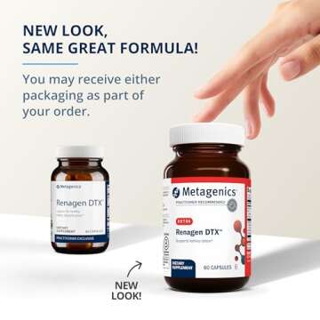 Metagenics Renagen DTX - Healthy Kidney Detoxification* - for Heart Health* - with Vitamin B6, Folate, Vitamin B12 & Cordyceps - Nutritional Supplement - Non-GMO - Gluten-Free - 60 Capsules