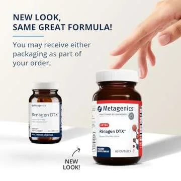 Metagenics Renagen DTX - Healthy Kidney Detoxification* - for Heart Health* - with Vitamin B6, Folate, Vitamin B12 & Cordyceps - Nutritional Supplement - Non-GMO - Gluten-Free - 60 Capsules