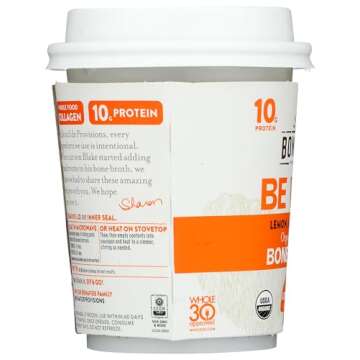 Bonafide Provisions Fresh Organic Be Well Broth with Lemon, Mint & Ginger Organic Chicken Bone Broth, Frozen 8 fl oz - Gluten-Free, Grain-Free, Paleo and Keto Friendly