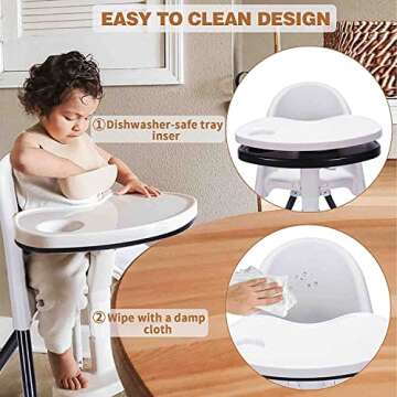 Compact 3-in-1 Folding High Chair for Babies and Toddlers