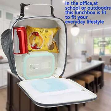 FlowFly Kids Lunch box Insulated Soft Bag Mini Cooler Back to School Thermal Meal Tote Kit for Girls...