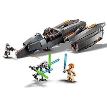 LEGO Star Wars: Revenge of The Sith General Grievous’s Starfighter 75286 Spacecraft Set with General Grievous, OBI-Wan Kenobi and Airborne Clone Trooper Minifigures (487 Pieces)