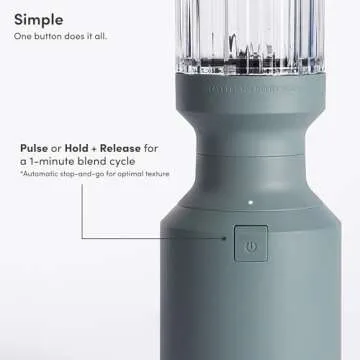 Beast Mighty 850 | Premium Compact Personal Blender | Smoothies, Shakes, Dressings, Sauces | Blends Ice and Frozen Fruit | New XL Vessel | Includes Extra Vessels, Lids and Straws | 850W (Mist)