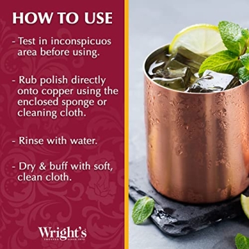 Wright's Copper and Brass Cleaner - Instant Shine with Ease