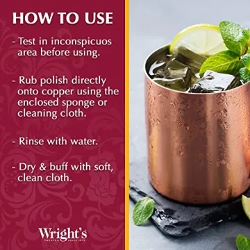 Wright's Copper and Brass Cleaner - Instant Shine with Ease