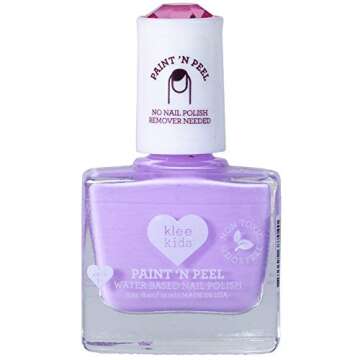 Klee Kids Water-Based Peelable Nail Polish Gift Set. Odor-Free. Non-Toxic. Made in USA. (Starry Sky Kiss)