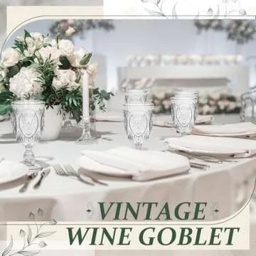 Wiwiqing 24 Pcs Vintage Plastic Goblets for Events