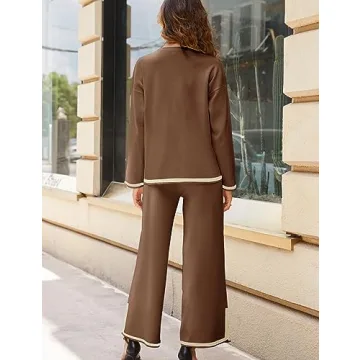 Tanming Women's Cozy 2 Piece Knitted Sweater Set