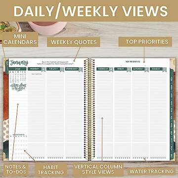 bloom daily planners 2024 Hardcover Calendar Year Goal & Vision Planner (January 2024 - December 202...