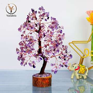 YATSKIA Amethyst Crystal Tree for Positive Energy