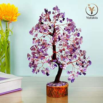 YATSKIA Amethyst Crystal Tree for Positive Energy
