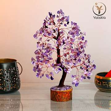 YATSKIA Amethyst Crystal Tree for Positive Energy