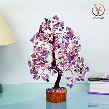 YATSKIA Amethyst Crystal Tree for Positive Energy