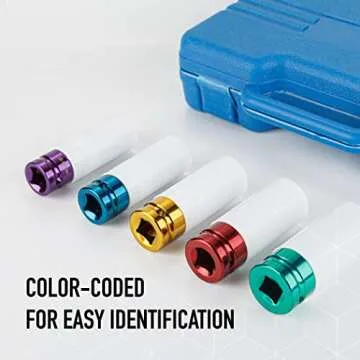 Shop CARTMAN 5 Piece Deep Impact Socket Set