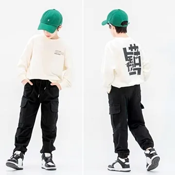 MINI PANDA Boys' Cargo Pant Adjustable Waist Sizes 6-16