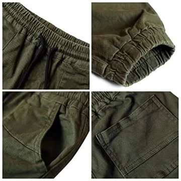 MINI PANDA Boys' Cargo Pant Adjustable Waist Sizes 6-16