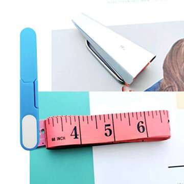 Markeny Sewing Bias Tape Makers Set of 5 Sizes, 6mm 9mm 12mm 18mm 25mm with Ruler and Scissors DIY Quilting Tools Kit