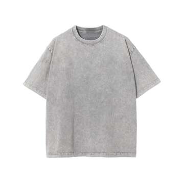 Aelfric Eden Mens Cotton Wash Solid T-Shirts Oversized Unisex Short Sleeve Streetwear Rap Hip Hop Ba...