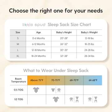 LITTLE SPUD Baby Sleep Sack with Outlast Temperature Regulation, 12-18 Months Baby Sleeping Bag, TOG 1.0 Sleeveless Toddler Sleep Sack, Stretchy Wearable Blanket for Babies, Blue, L 30"-35"