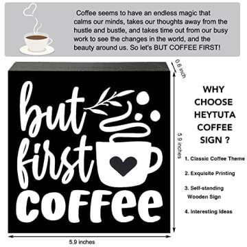 Charming Coffee Bar Decor Set - But First Coffee Sign